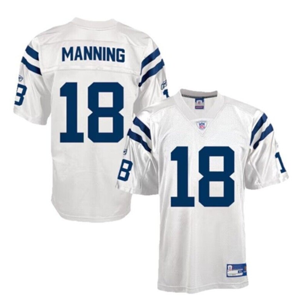 MANNING INDIANAPOLIS COLTS REEBOK football JERSEY # 18 youth L 14-16 (see Descri